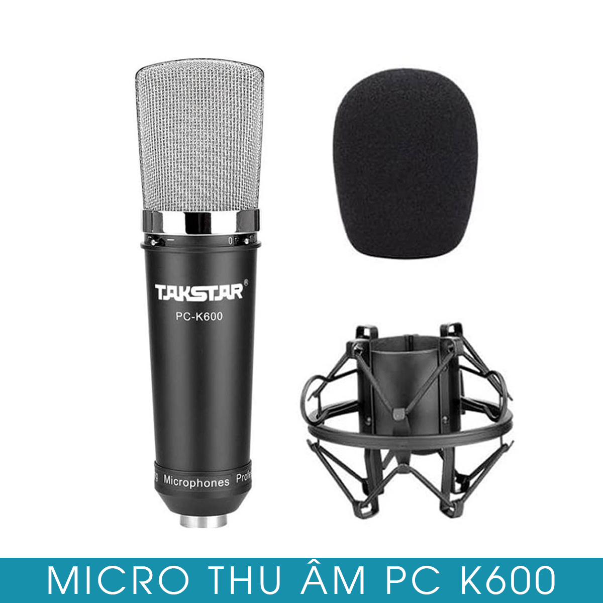 Micro Thu Âm Takstar PC K600, Mic Live Stream Cao Cấp