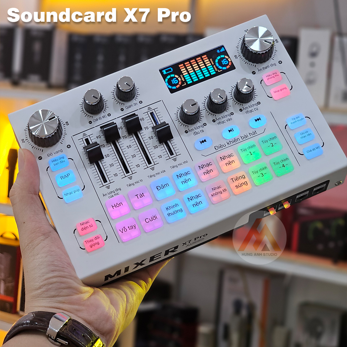 Soundcard X7 Pro phiên bản tiếng việt livestream thu âm tiện lợi nhiều chức năng