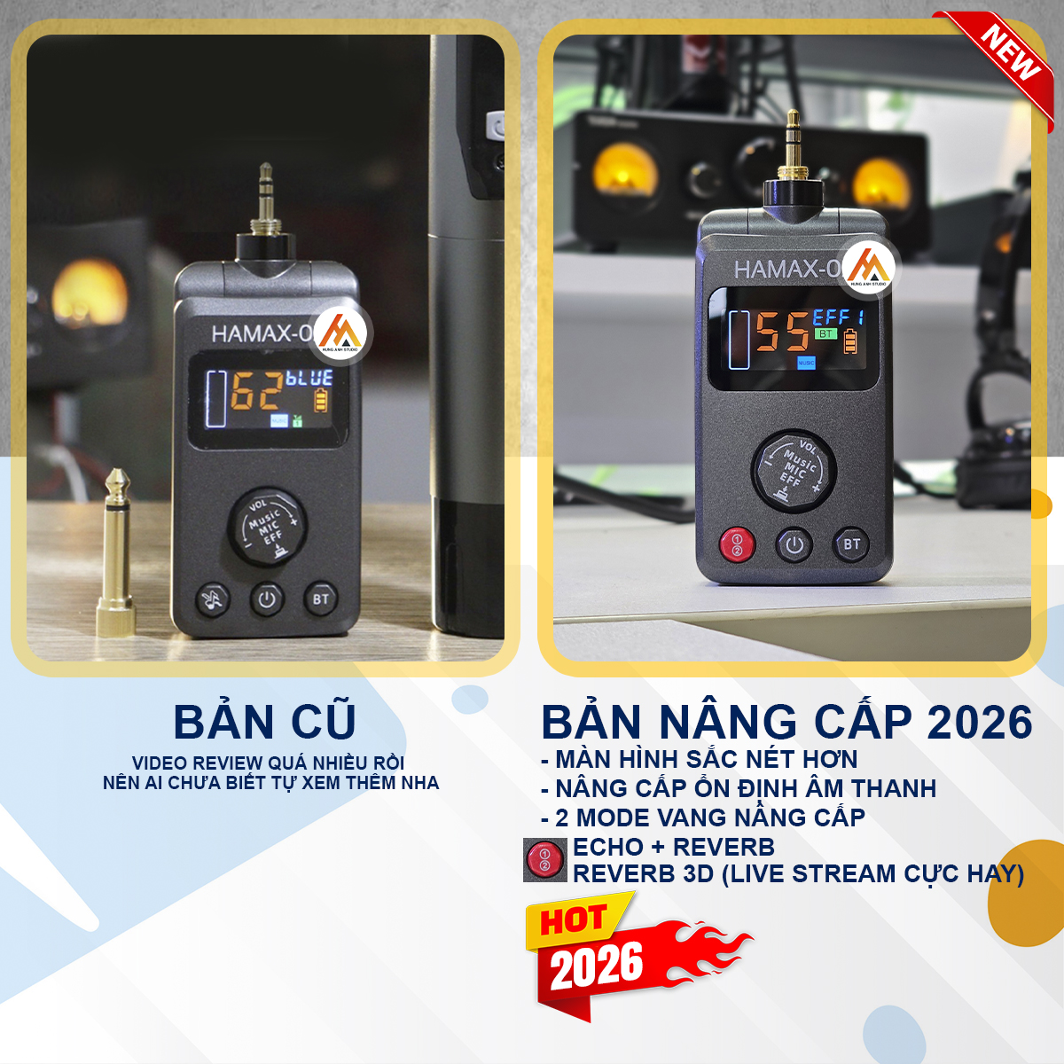 Micro Hamax và loa có cổng AUX IN 3.5mm